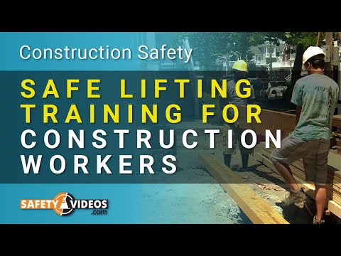 Safe Lifting Training for Construction Workers from SafetyVideos.com