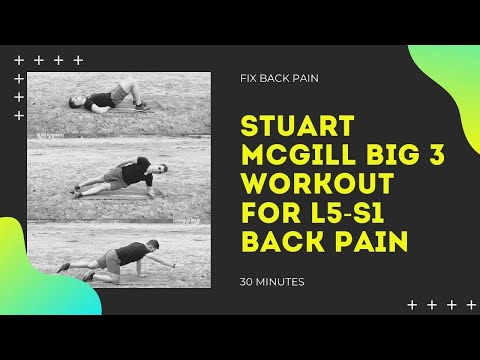 Stuart McGill Big 3 for L5-S1 back pain (30 minute workout)