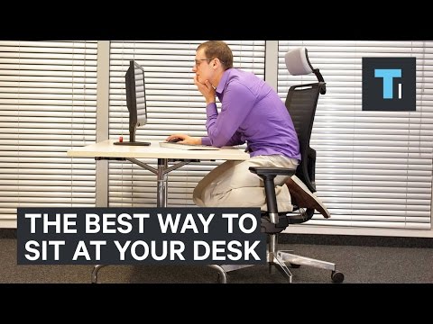 The best way to sit at your desk at work
